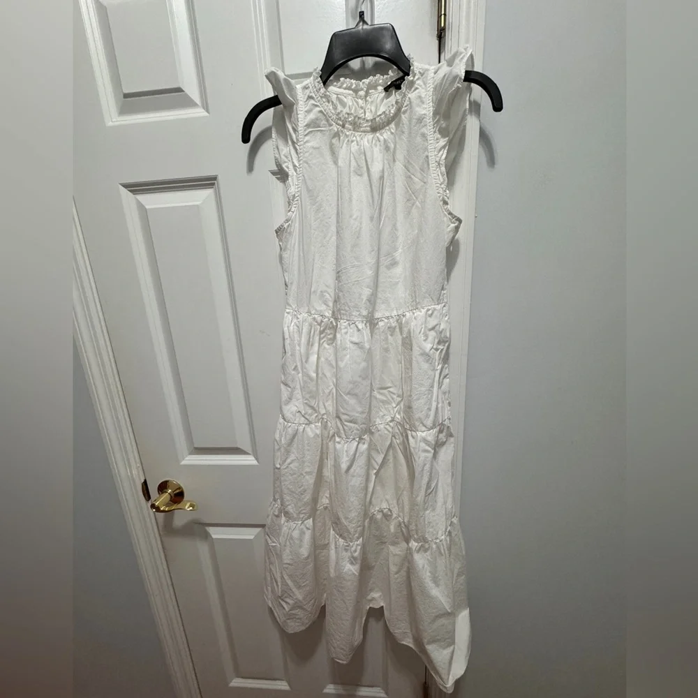 J. Crew Cream Midi cotton Dress size XS